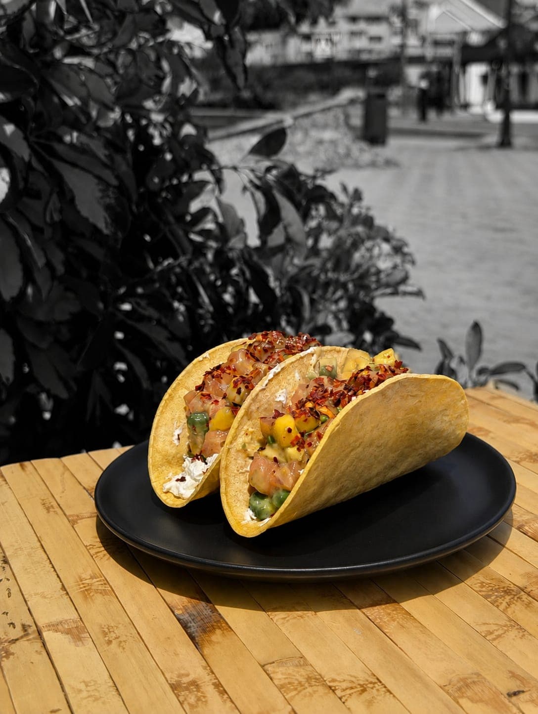 Tacos de salmón (2 uds.)