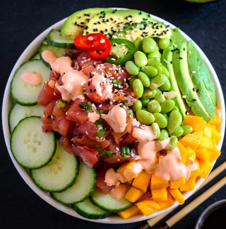 Ahi Tuna Poke (salsa ponzu)