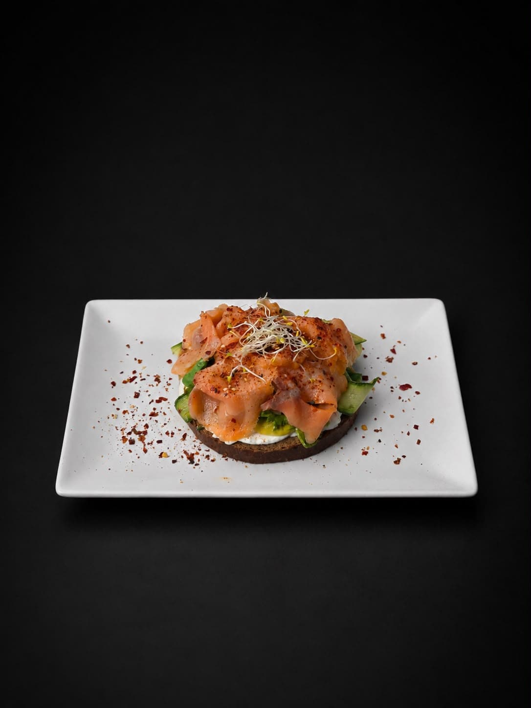 Tostada de salmón